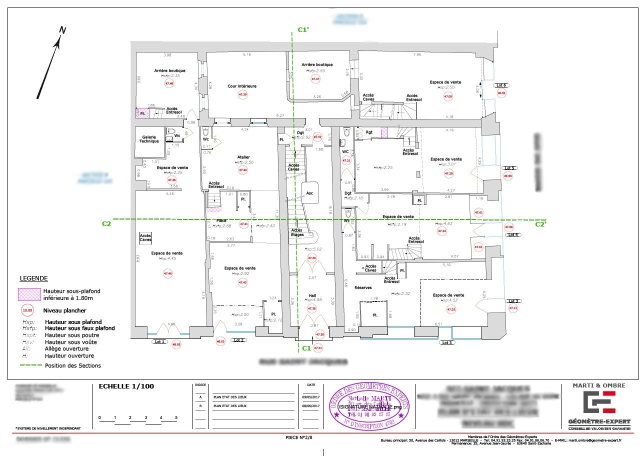 Exemple d'un plan d'état des lieux