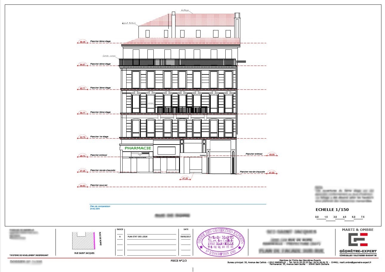 Exemple d'un plan de façade