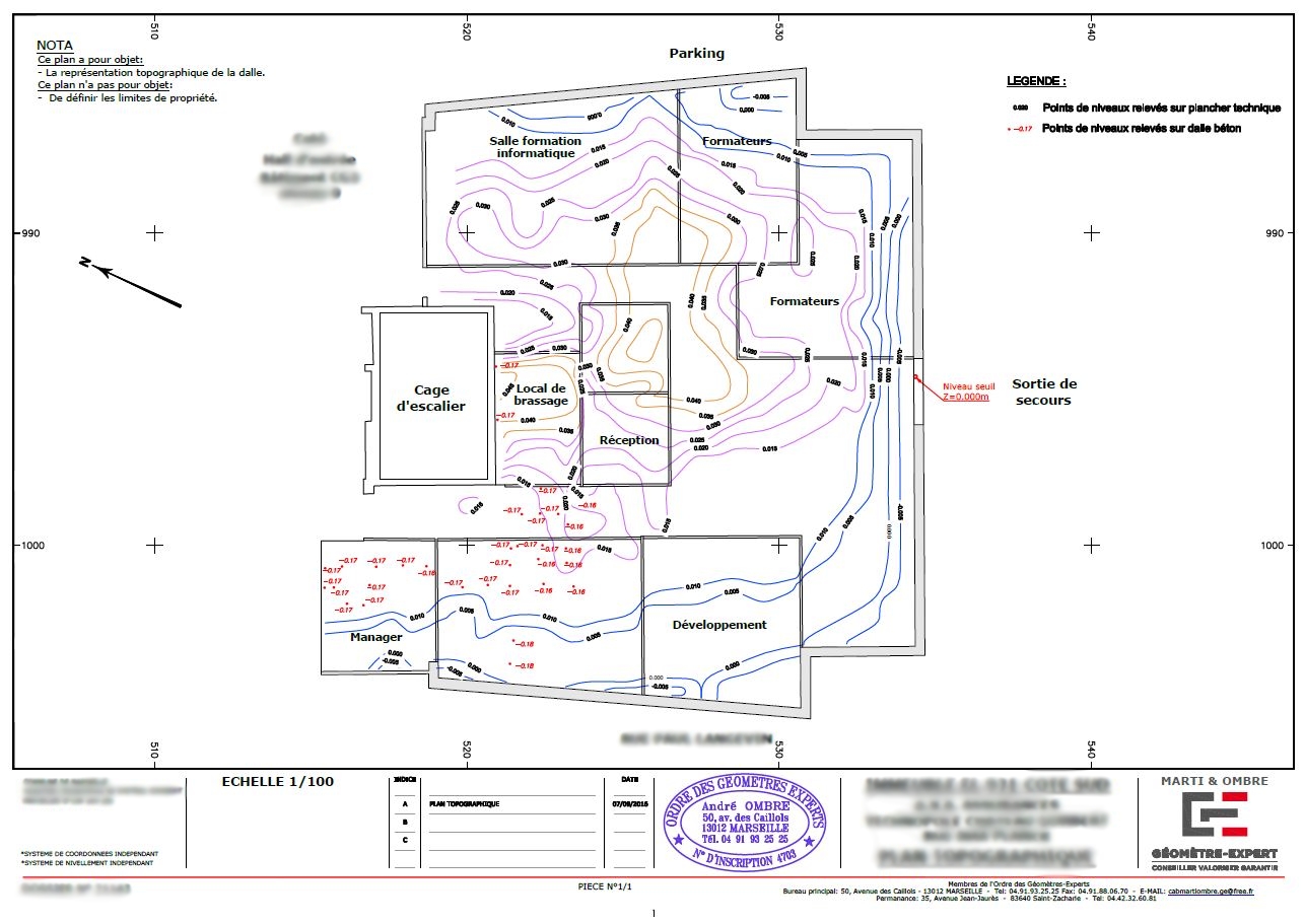 Exemple de Surveillance topométrique